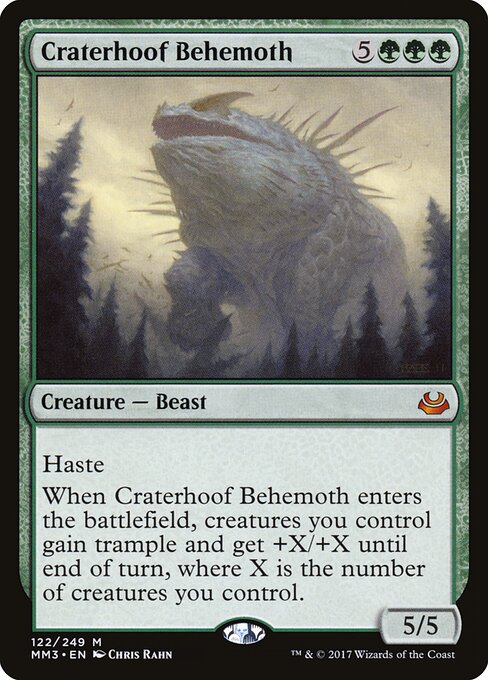 Craterhoof Behemoth — Modern Masters 2017 #122, art by Chris Rahn