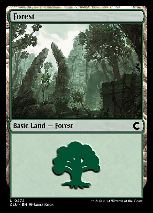Forest — Ravnica: Clue Edition #272, art by James Paick
