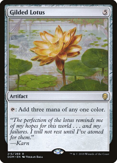 Gilded Lotus — Dominaria Promos #215p, art by Volkan Baǵa