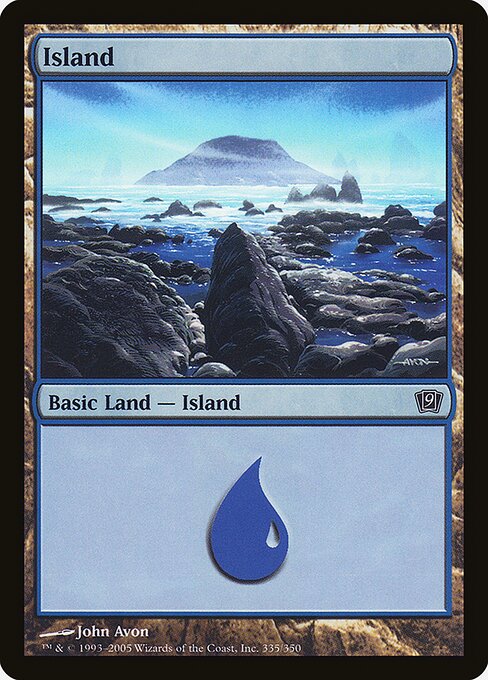 Island — Ninth Edition #335★, art by John Avon