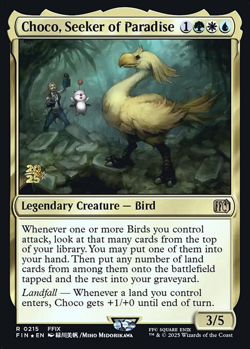 Choco, Seeker of Paradise — Final Fantasy Promos #215s, art by Miho Midorikawa