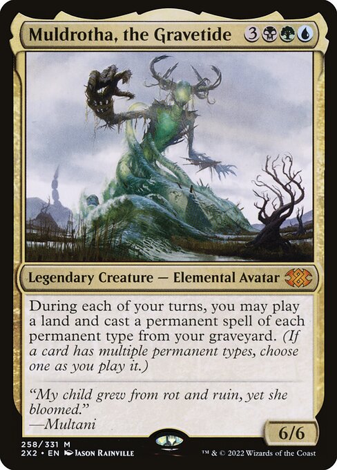 Muldrotha, the Gravetide — Double Masters 2022 #258, art by Jason Rainville