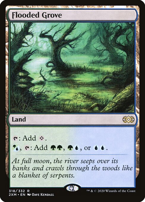 Flooded Grove — Double Masters #318, art by Dave Kendall