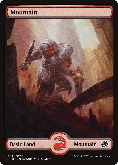 Mountain — The Brothers' War #284, art by Sergey Glushakov