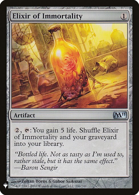 Elixir of Immortality — The List #M11-206, art by Zoltan Boros & Gabor Szikszai