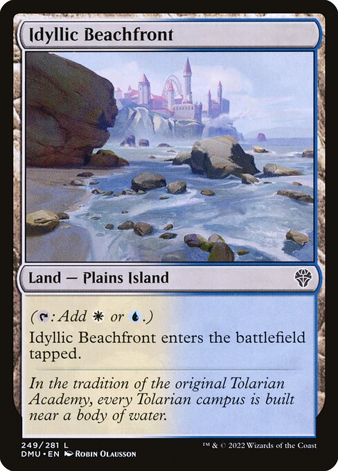 Idyllic Beachfront — Dominaria United #249, art by Robin Olausson