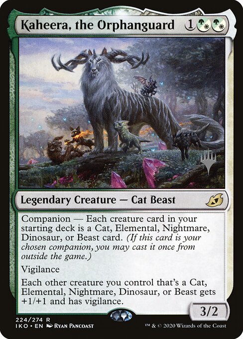 Kaheera, the Orphanguard — Ikoria: Lair of Behemoths Promos #224p, art by Ryan Pancoast
