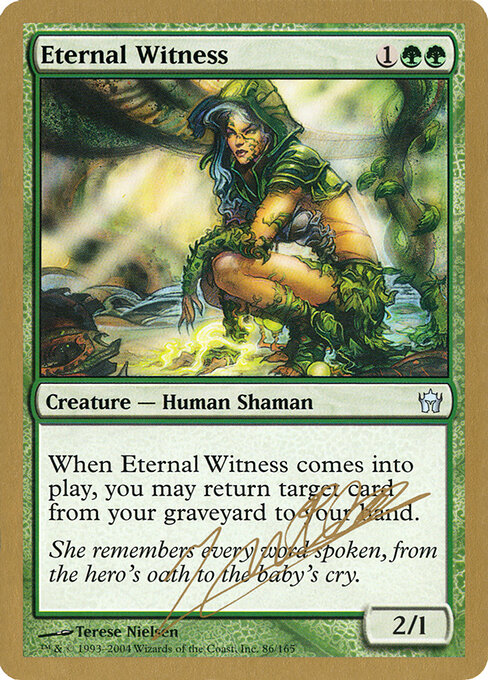 Eternal Witness — World Championship Decks 2004 #jn86, art by Terese Nielsen