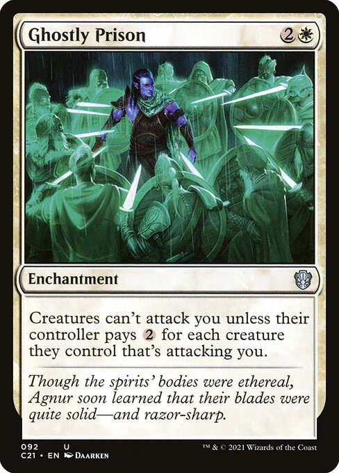 Ghostly Prison — Commander 2021 #92, art by Daarken