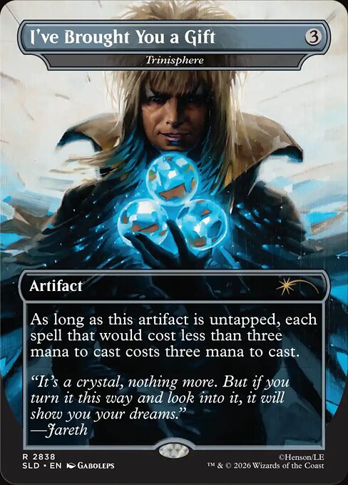 Trinisphere — I've Brought You a Gift — Secret Lair Drop #2838, art by Gaboleps