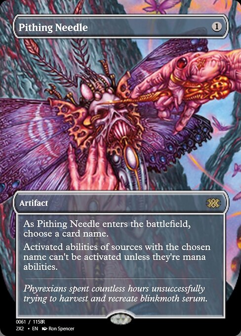 Pithing Needle — Magic Online Promos #102335, art by Ron Spencer
