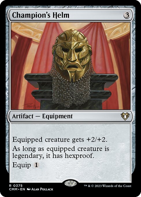 Champion's Helm — Commander Masters #375, art by Alan Pollack