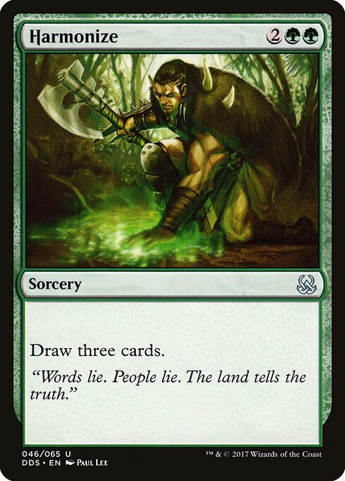Harmonize — Duel Decks: Mind vs. Might #46, art by Paul Lee
