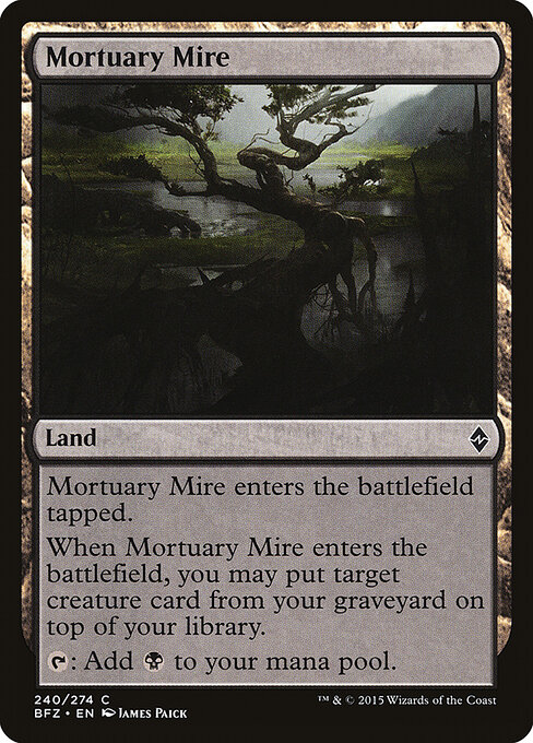 Mortuary Mire — Battle for Zendikar #240, art by James Paick