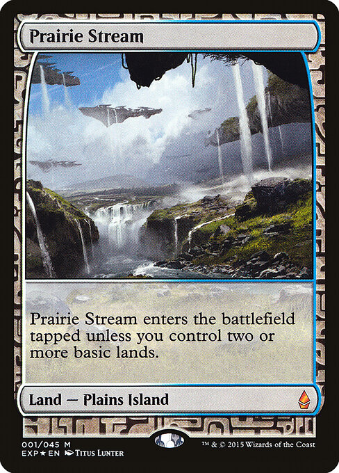 Prairie Stream — Zendikar Expeditions #1, art by Titus Lunter