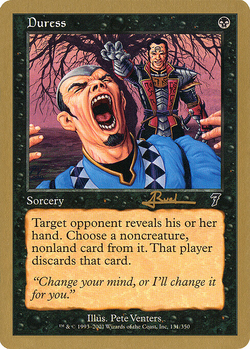 Duress — World Championship Decks 2001 #ar131, art by Pete Venters