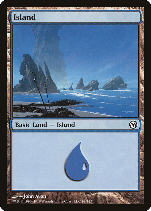 Island — Duels of the Planeswalkers #99, art by John Avon