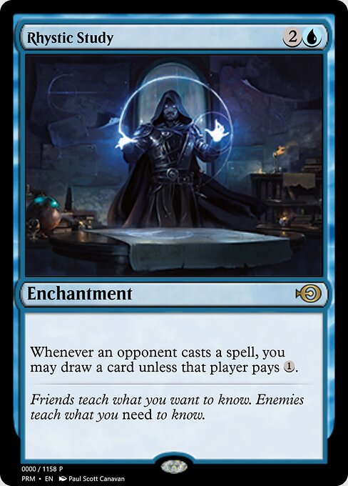 Rhystic Study — Magic Online Promos #69943, art by Paul Scott Canavan
