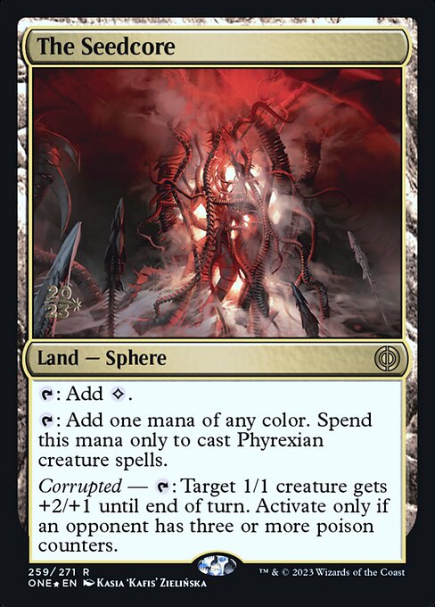 The Seedcore — Phyrexia: All Will Be One Promos #259s, art by Kasia 'Kafis' Zielińska