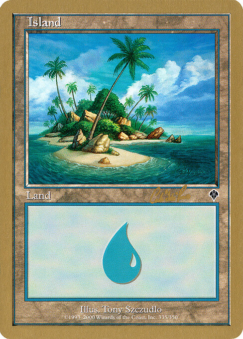 Island — World Championship Decks 2002 #cr335a, art by Tony Szczudlo