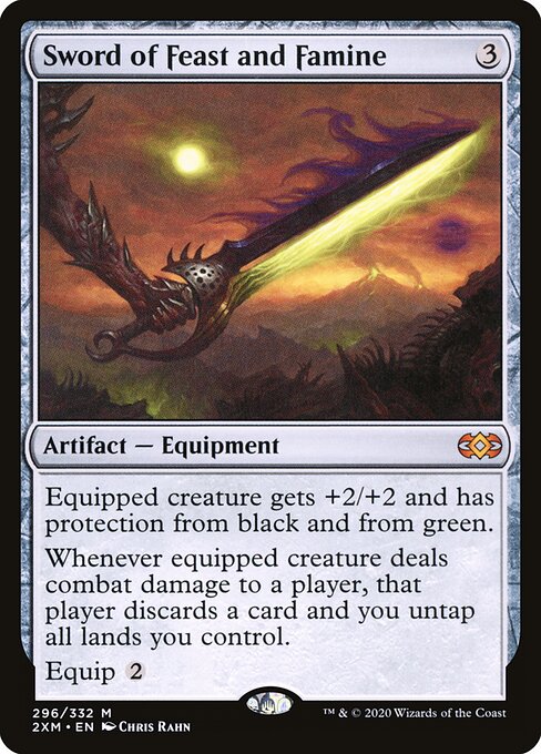 Sword of Feast and Famine — Double Masters #296, art by Chris Rahn