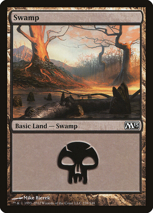 Swamp — Magic 2013 #239, art by Mike Bierek