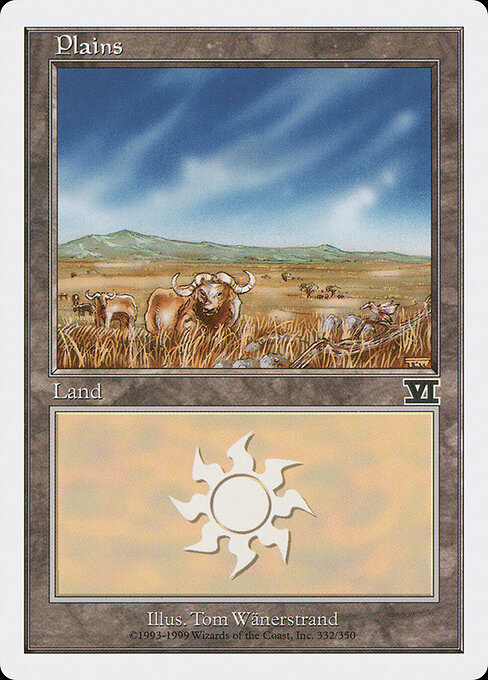 Plains — Classic Sixth Edition #332, art by Tom Wänerstrand
