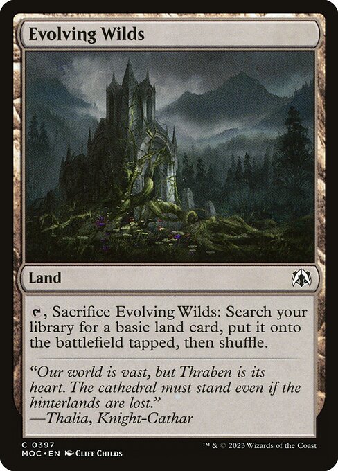 Evolving Wilds — March of the Machine Commander #397, art by Cliff Childs