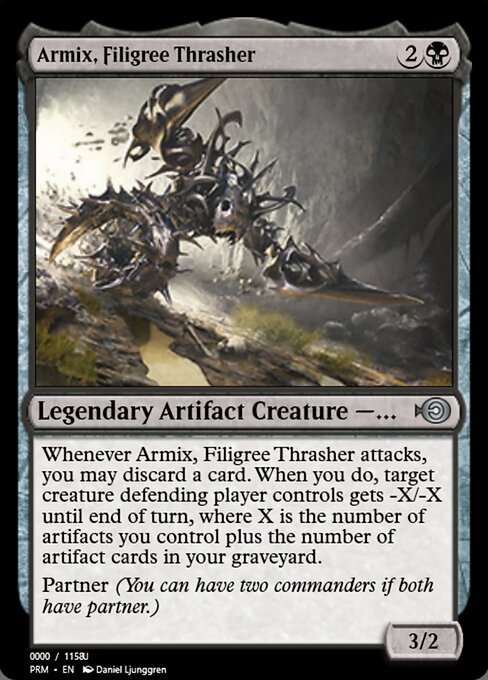 Armix, Filigree Thrasher — Magic Online Promos #86344, art by Daniel Ljunggren