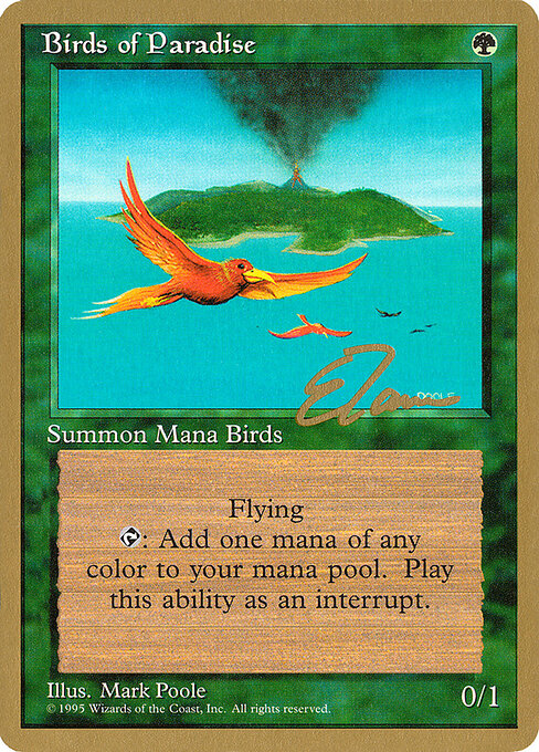 Birds of Paradise — Pro Tour Collector Set #et234, art by Mark Poole