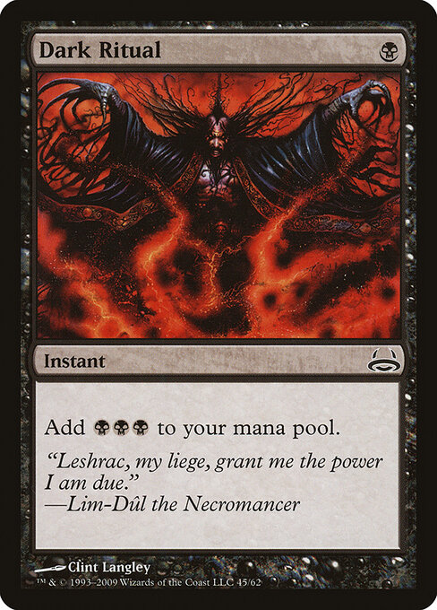Dark Ritual — Duel Decks: Divine vs. Demonic #45, art by Clint Langley