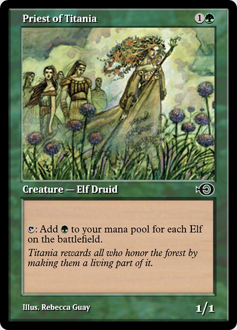 Priest of Titania — Magic Online Promos #36120, art by Rebecca Guay