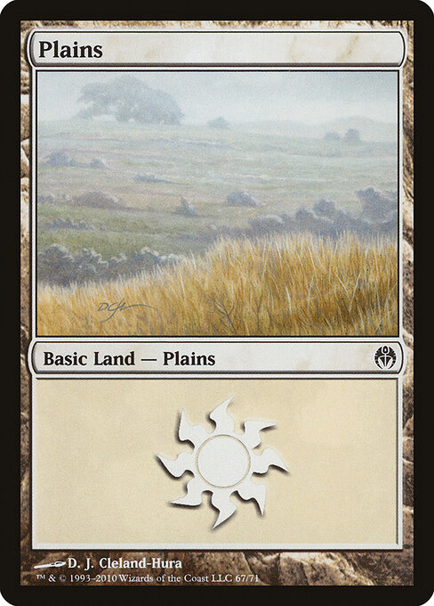 Plains — Duel Decks: Phyrexia vs. the Coalition #67, art by D. J. Cleland-Hura