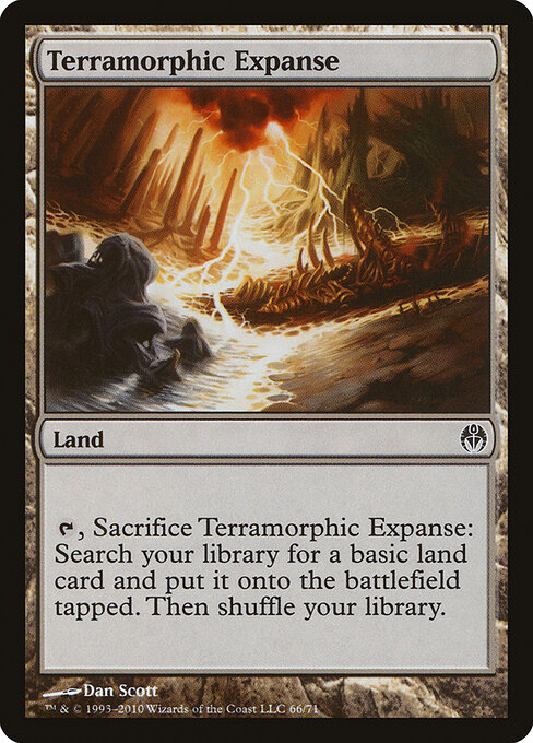 Terramorphic Expanse — Duel Decks: Phyrexia vs. the Coalition #66, art by Dan Murayama Scott