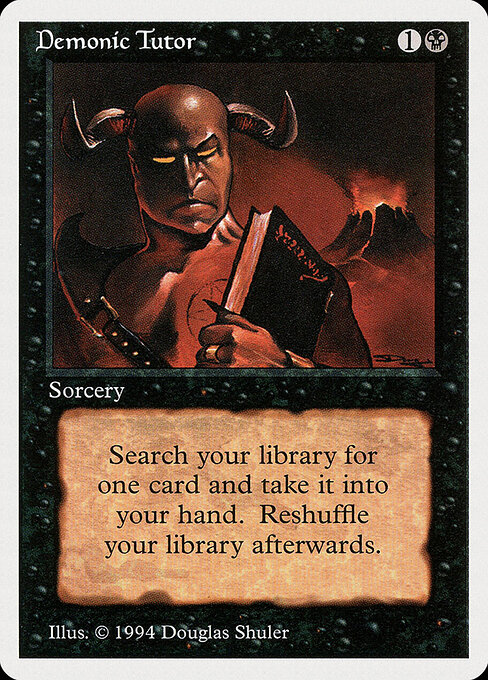 Demonic Tutor — Summer Magic / Edgar #105, art by Douglas Shuler