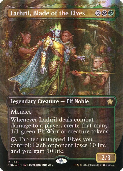 Lathril, Blade of the Elves — Foundations #410, art by Ekaterina Burmak