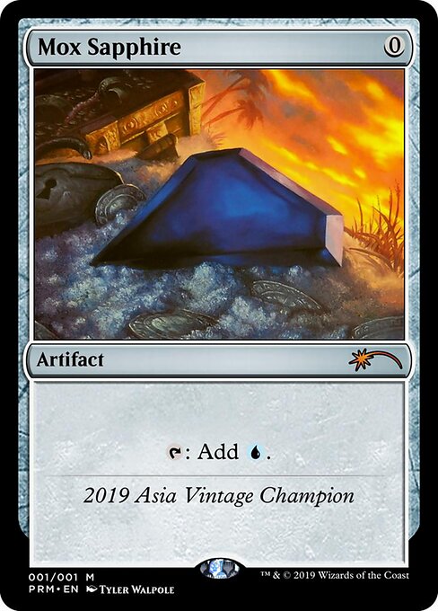 Mox Sapphire — Vintage Championship #2019A, art by Tyler Walpole