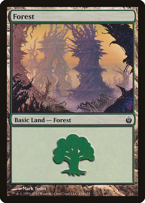 Forest — Mirrodin Besieged #154, art by Mark Tedin