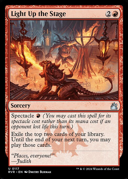Light Up the Stage — Ravnica Remastered #117, art by Dmitry Burmak