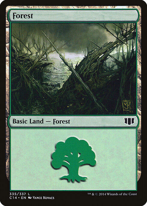 Forest — Commander 2014 #335, art by Vance Kovacs