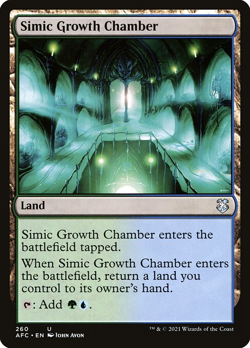 Simic Growth Chamber — Forgotten Realms Commander #260, art by John Avon