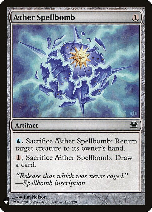 Aether Spellbomb — The List #MMA-196, art by Jim Nelson