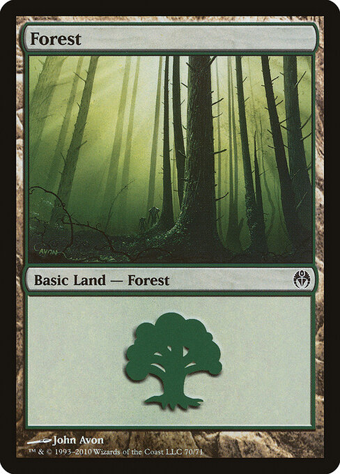 Forest — Duel Decks: Phyrexia vs. the Coalition #70, art by John Avon