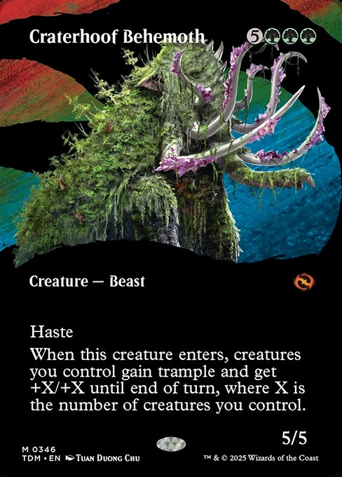 Craterhoof Behemoth — Tarkir: Dragonstorm #346, art by Tuan Duong Chu