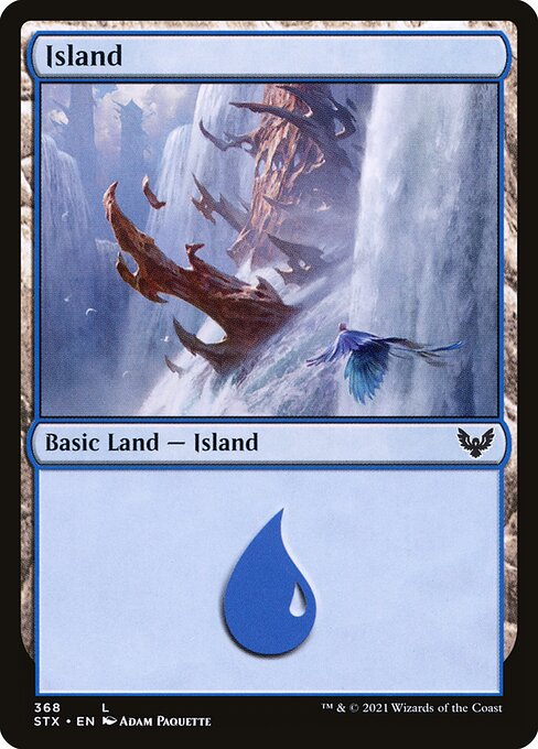 Island — Strixhaven: School of Mages #368, art by Adam Paquette