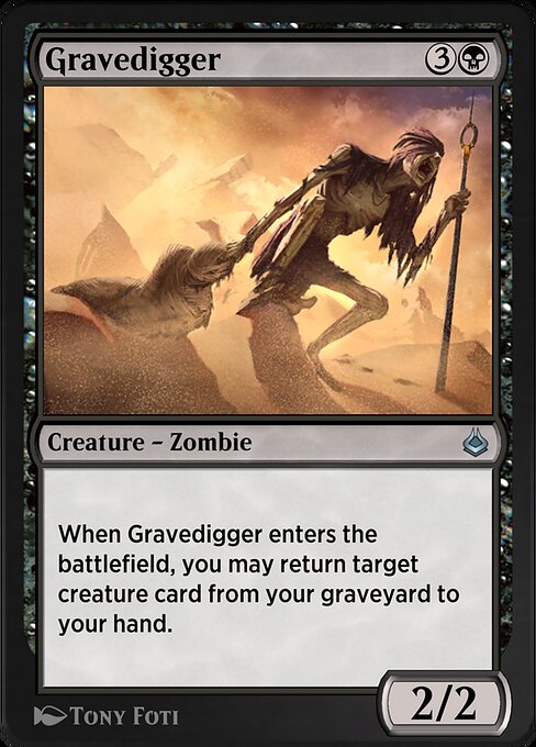 Gravedigger — Amonkhet Remastered #107, art by Tony Foti