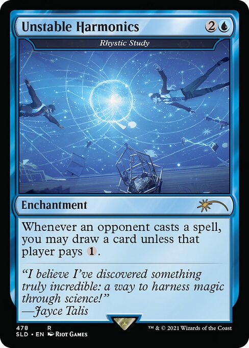 Rhystic Study — Unstable Harmonics — Secret Lair Drop #478, art by Riot Games