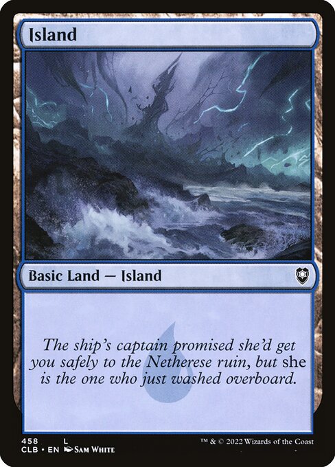 Island — Commander Legends: Battle for Baldur's Gate #458, art by Sam White