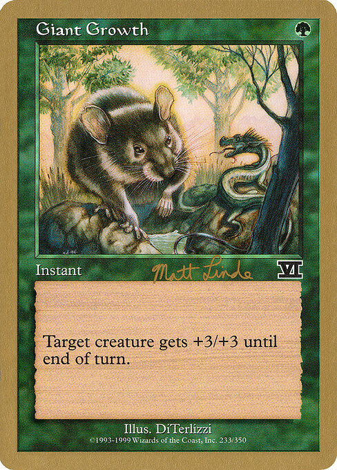 Giant Growth — World Championship Decks 1999 #ml233, art by DiTerlizzi