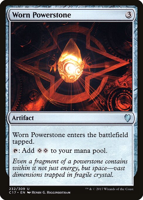 Worn Powerstone — Commander 2017 #232, art by Henry G. Higginbotham